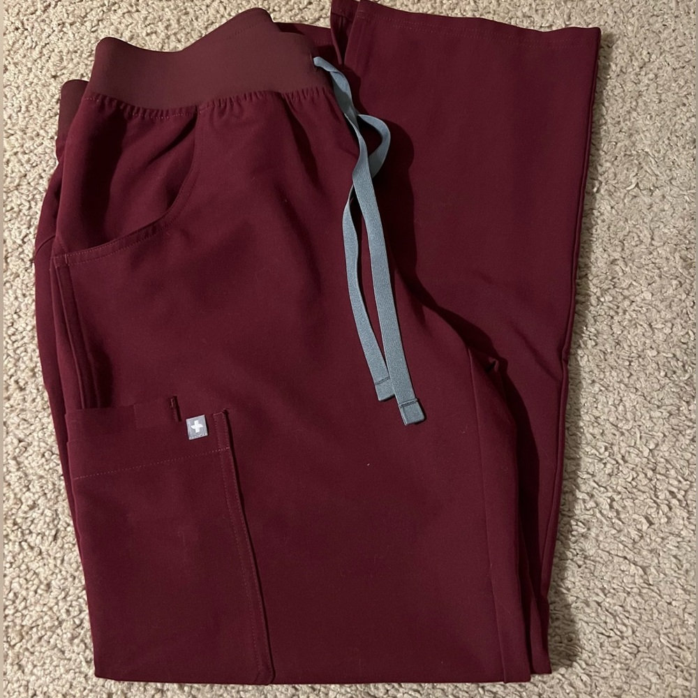 Figs Burgundy Kade Scrub Pants